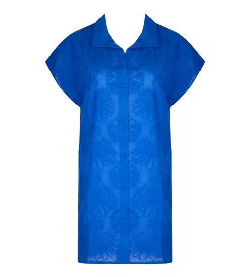 Chemise longue à manches courtes La Bohème Bleu Tonic