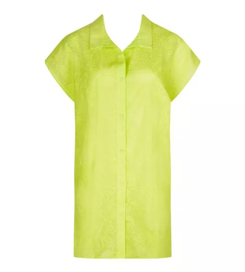 Chemise longue à manches courtes La Bohème Vert Pistache