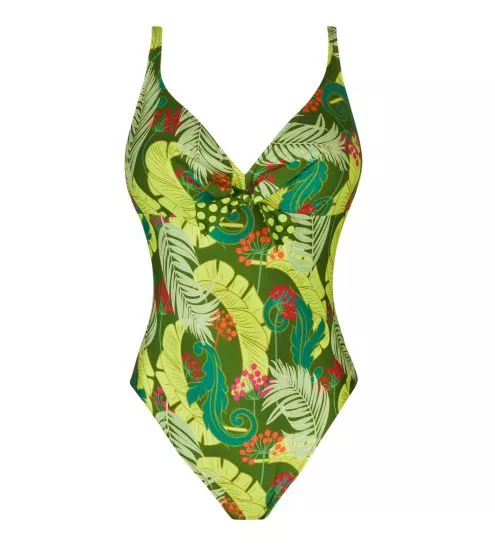Maillot de bain 1 pièce Nageur Maintien La Venus Nature Vert Tropic