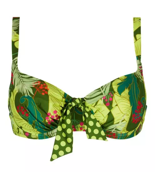 Haut de maillot de bain corbeille fitting La Venus Nature Vert Tropic