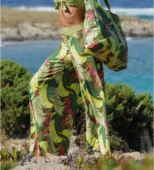 Pantalon large La Venus Nature Vert Tropic