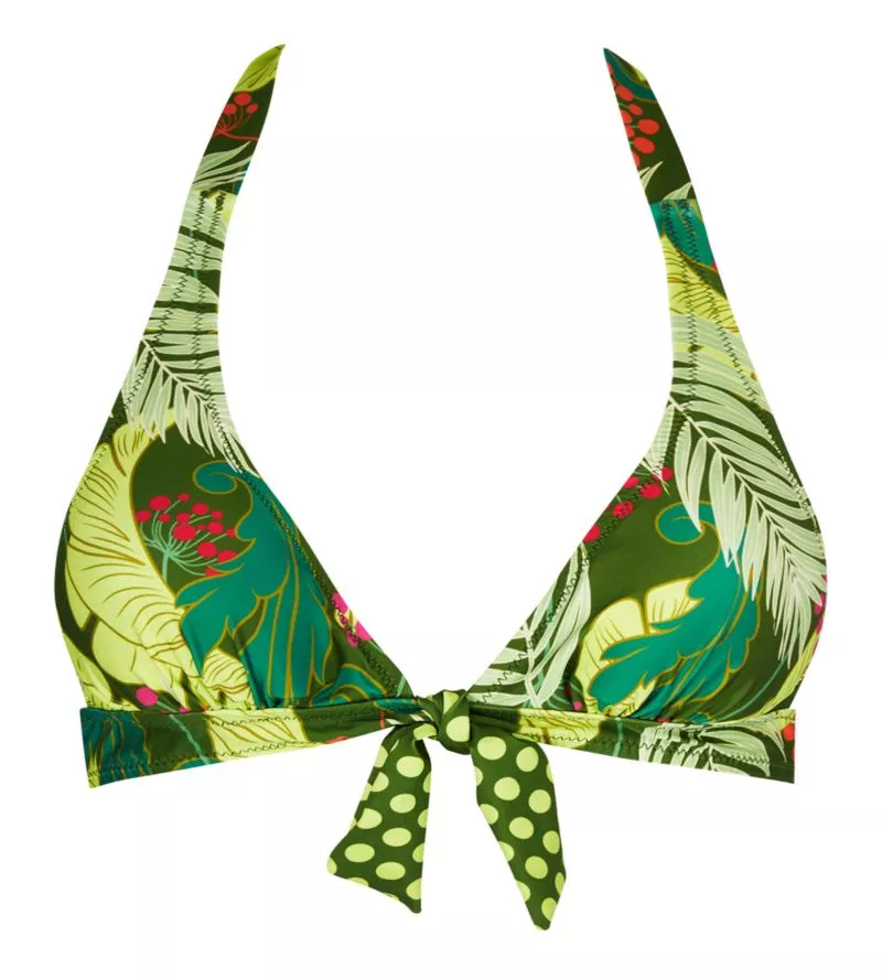 Haut de maillot de bain triangle mousse La Venus Nature Vert Tropic