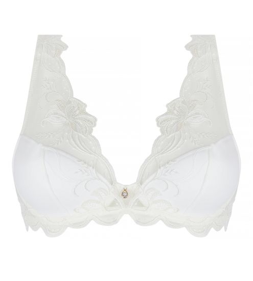 Soutien gorge Plunge demi-mousse Bellissime Amour Écru Nacre