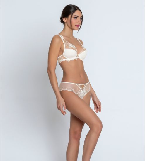 Soutien gorge Plunge demi-mousse Bellissime Amour Écru Nacre