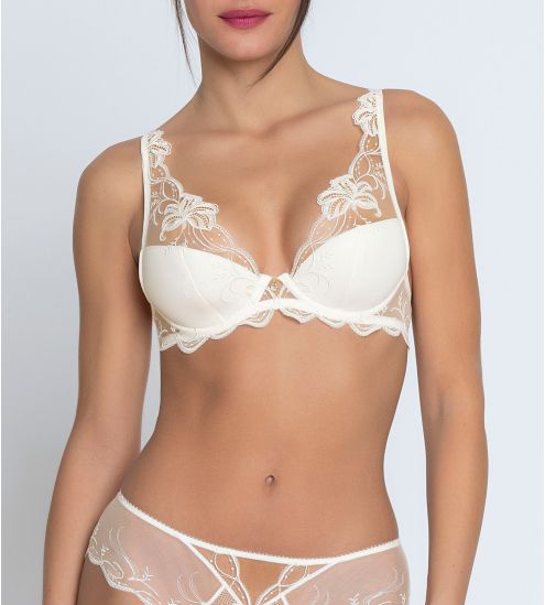 Soutien gorge Plunge demi-mousse Bellissime Amour Écru Nacre