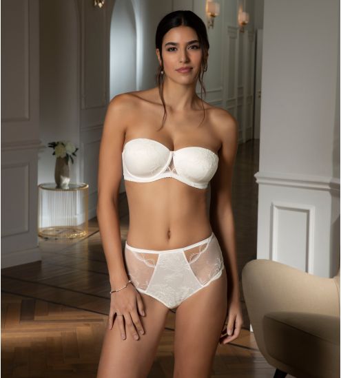 Soutien gorge bandeau Bellissime Amour Écru Nacre