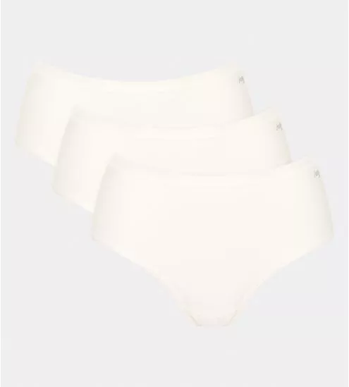 Lot de 3 slips midi Go Daily Silk White
