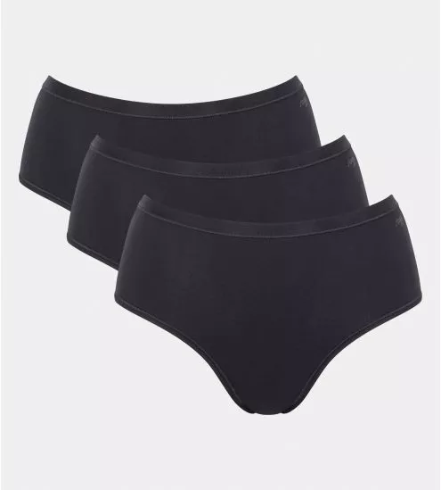 Lot de 3 slips midi Go Daily Noir