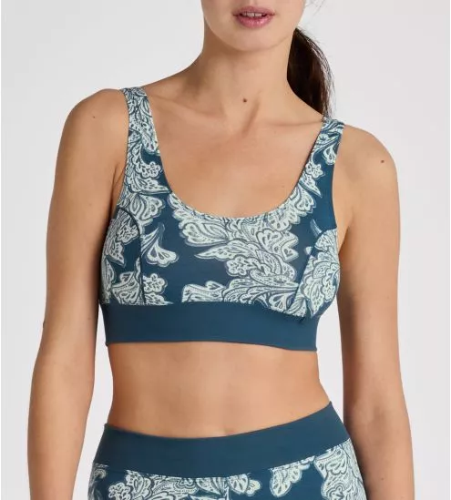 Brassière Calida imprimée Elastic Trend Deep Dive Petrol