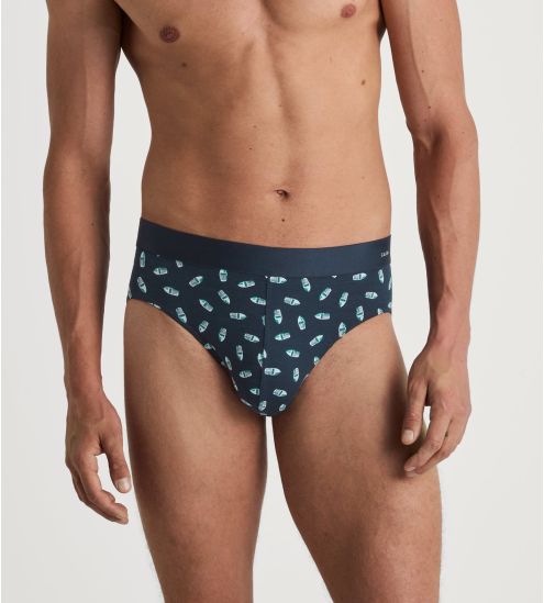Slip homme Calida Cotton Code Design Pond Green