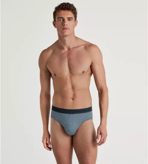 Slip homme Calida Grafic Cotton Dark Sapphire Bleu