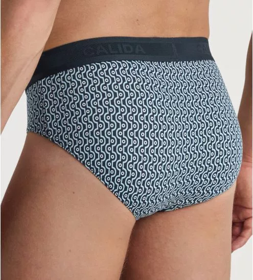 Slip homme Calida Grafic Cotton Dark Sapphire Bleu