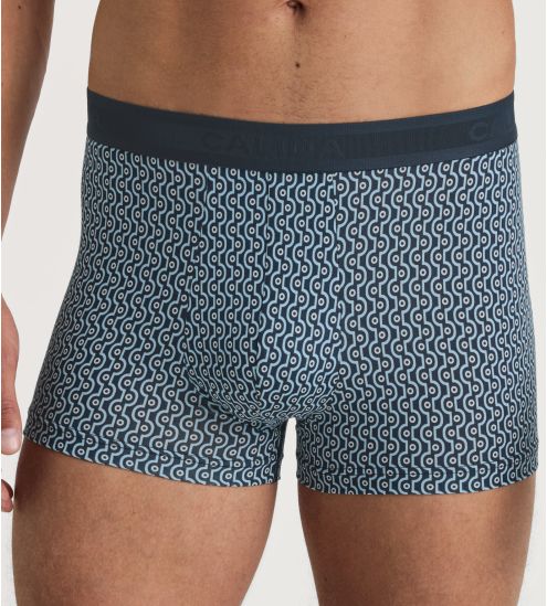Boxer homme Calida Grafic Cotton Dark Sapphire Bleu