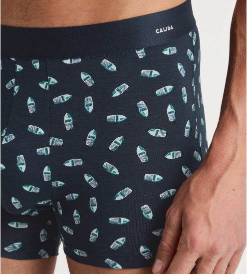 Boxer homme Calida Cotton Code Design Pond Green