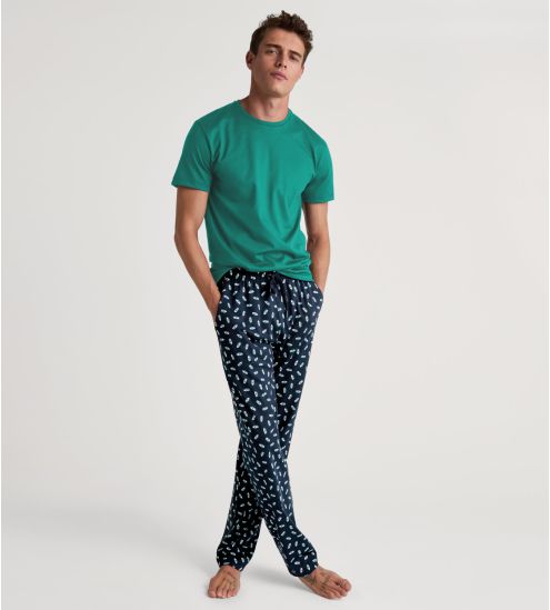 Pantalon homme Calida RMX Sleep Weekend Pond Green