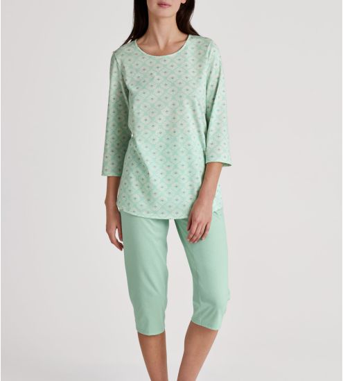Pyjama corsaire Calida Flower Nights Soft Green