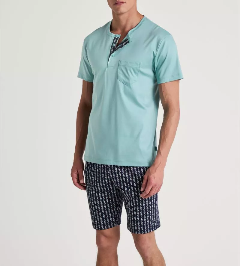 Pyjama court homme Calida Relax Selected 2 Blue Lily