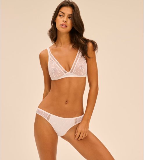 Slip brésilien Simone Pérèle Comète Blanc
