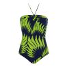 Maillot de bain bustier - 1 pièce Noir/Vert