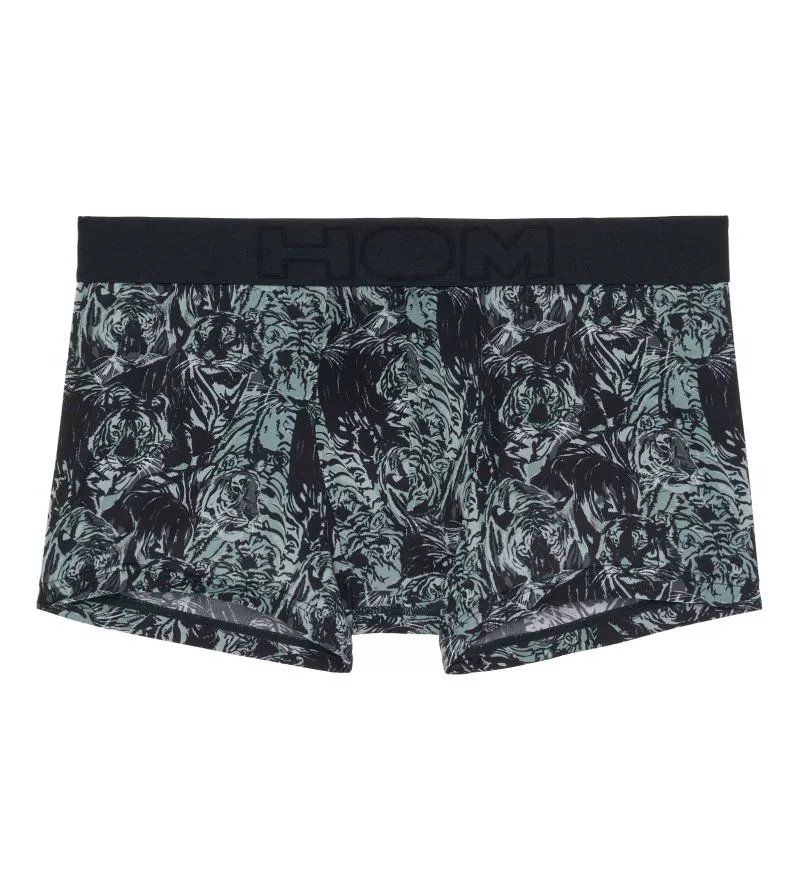 Boxer Tigers imprimé Noir/Gris
