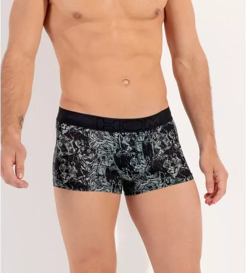 Boxer Tigers imprimé Noir/Gris