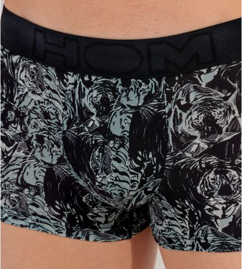 Boxer Tigers imprimé Noir/Gris