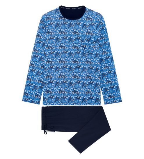 Pyjama long Vibe imprimé Bleu