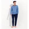 Pyjama long Vibe imprimé Bleu