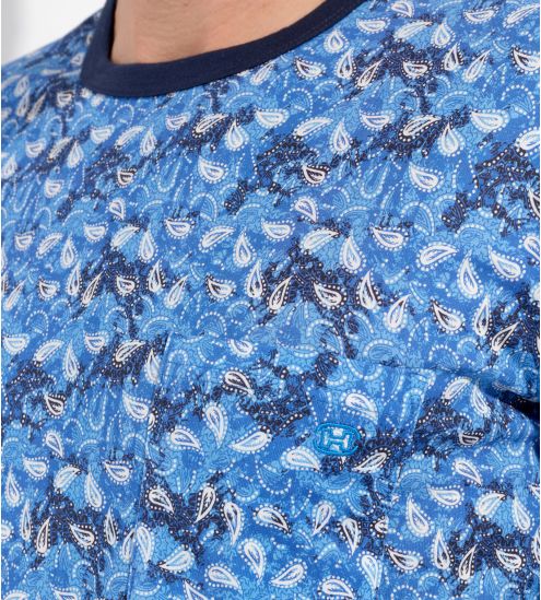Pyjama long Vibe imprimé Bleu