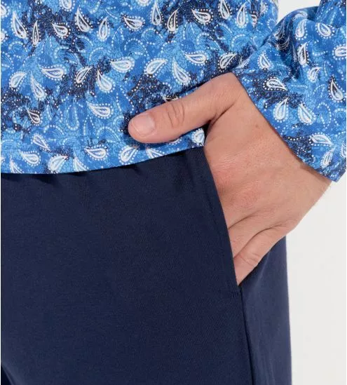 Pyjama long Vibe imprimé Bleu