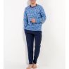 Pyjama long Vibe imprimé Bleu