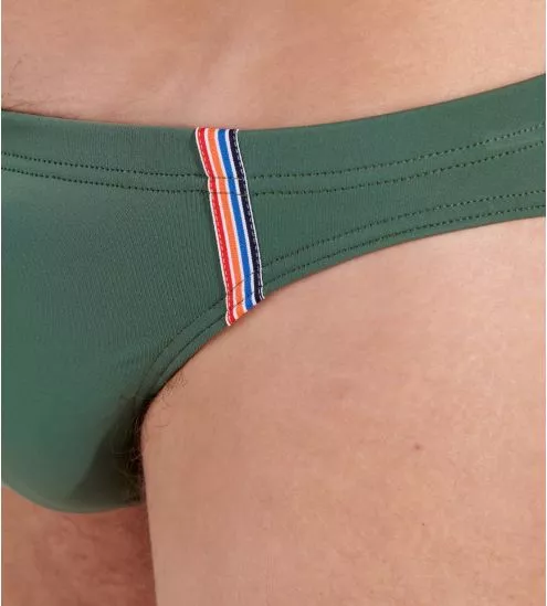 Slip de bain uni Nautical Vert