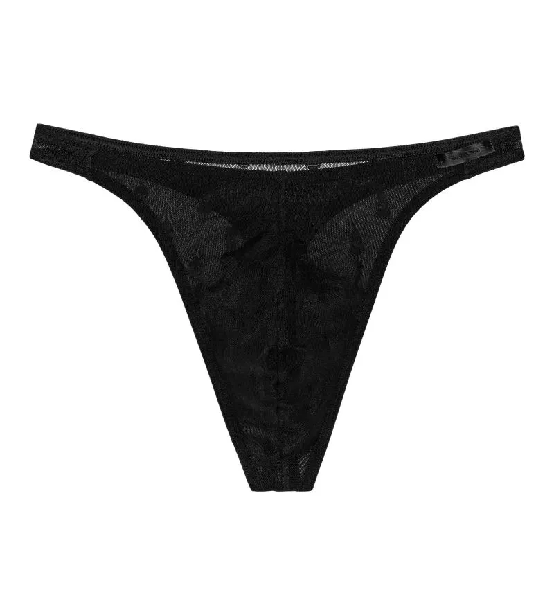 String homme en dentelle Dark Noir