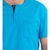 Pyjama court pour homme California imprimé Noir/Bleu