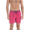 Short de bain uni Rose