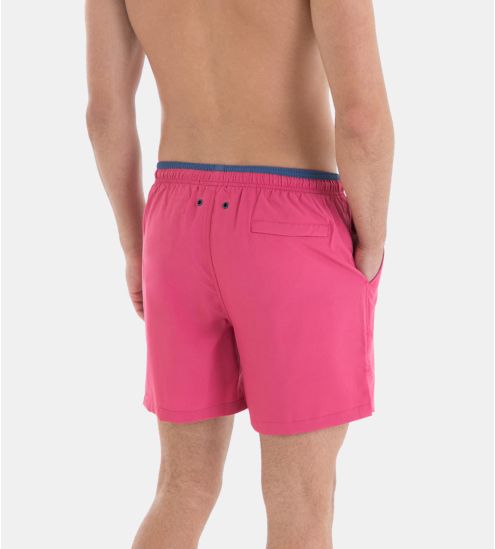 Short de bain uni Rose
