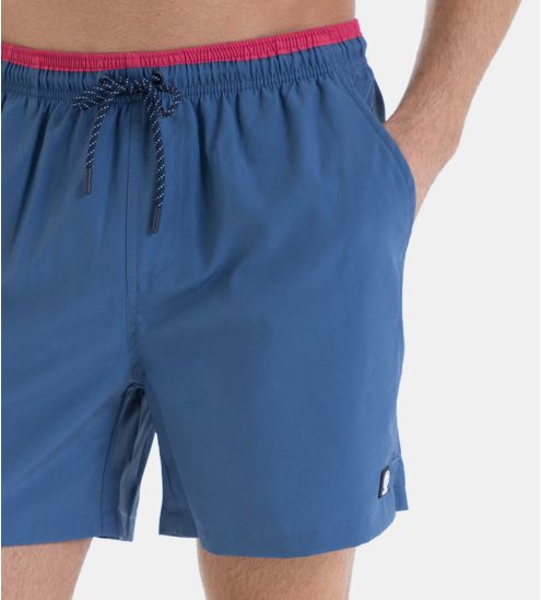 Short de bain uni Bleu Denim