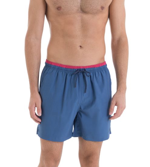 Short de bain uni Bleu Denim