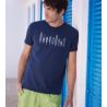 T shirt homme col rond Bleu