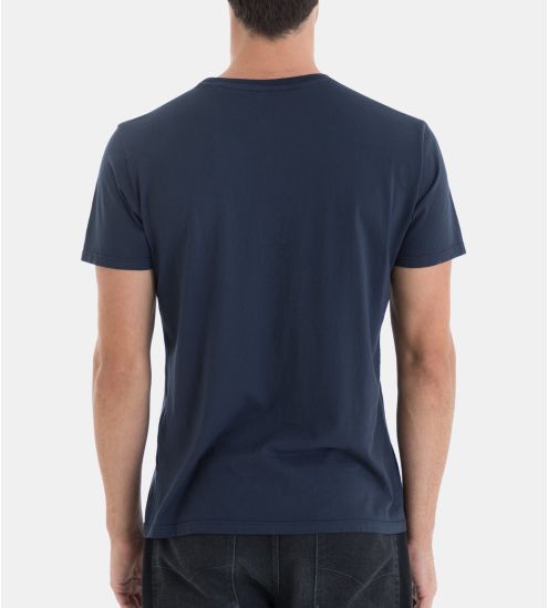 T shirt homme col rond Bleu