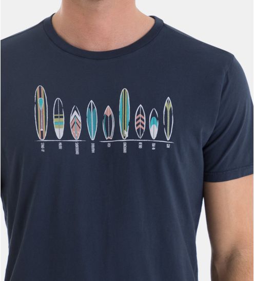 T shirt homme col rond Bleu