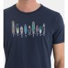 T shirt homme col rond Bleu