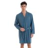 Robe de chambre croisée pour homme Bleu