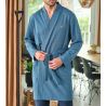 Robe de chambre croisée pour homme Bleu