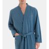 Robe de chambre croisée pour homme Bleu