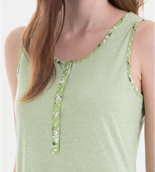 Liquette sans manches boutonnée Vert Pistache