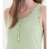 Liquette sans manches boutonnée Vert Pistache
