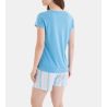Pyjama court femme Bleu Ciel