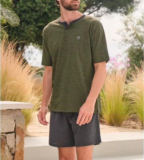 Pyjama court homme Vert