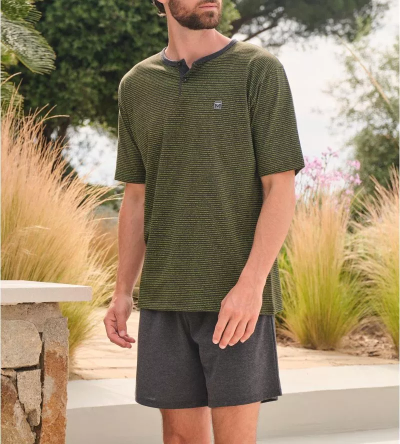 Pyjama court homme Vert